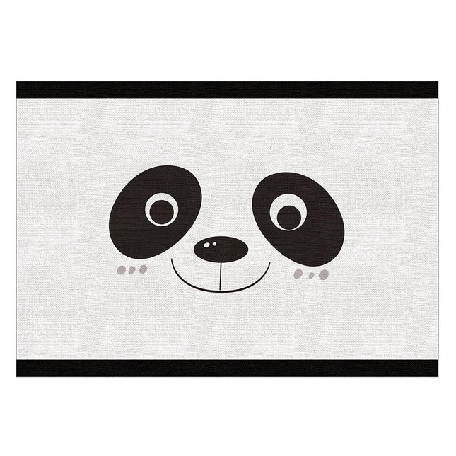 Tappeto rettangolare con muso di panda