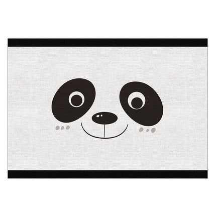 Tappeto rettangolare con muso di panda