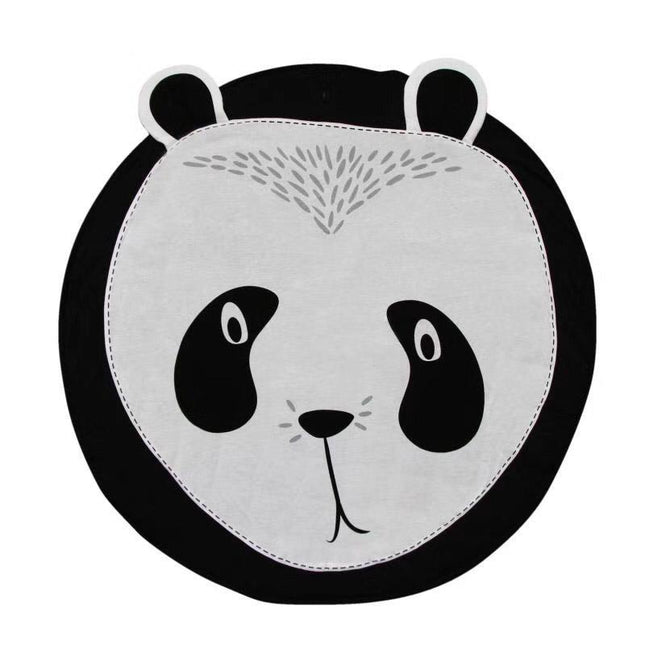 Tappeto rotondo con viso panda