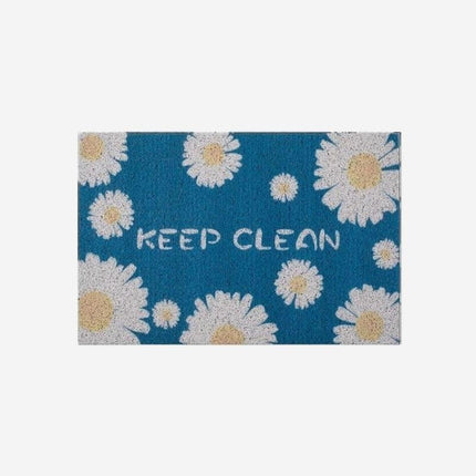 Zerbino con margherite "Keep Clean"