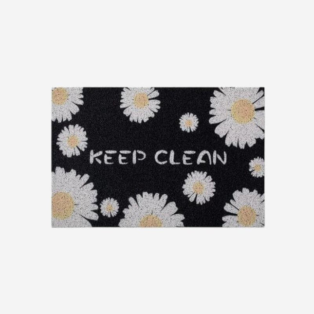 Zerbino con margherite "Keep Clean"