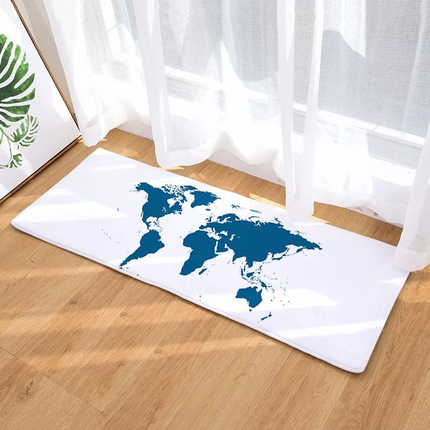 Tappeto passatoia design con mappamondo
