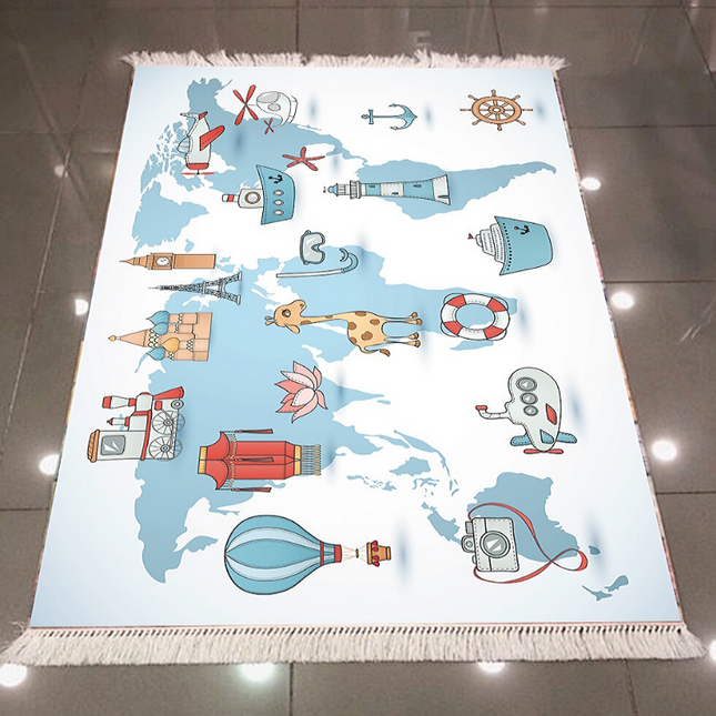 Tappeto Gioco Mappa del Mondo