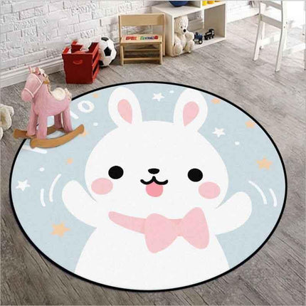 Tappeto gioco rotondo coniglietto bianco