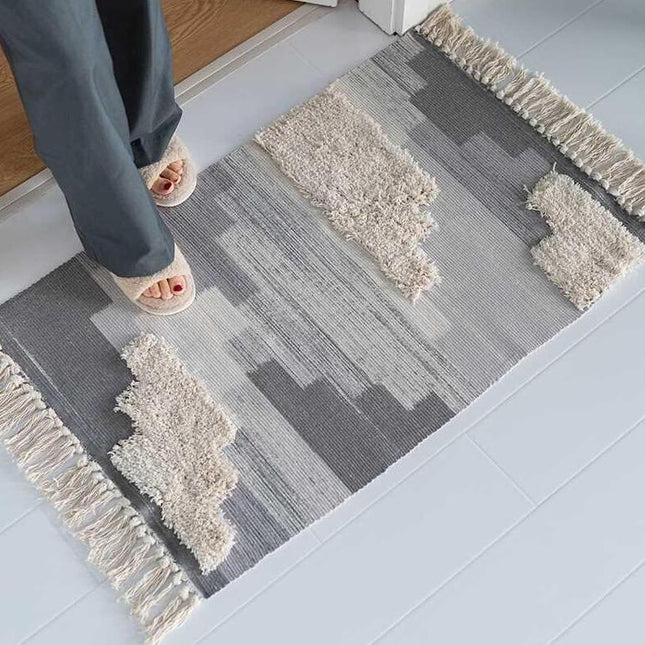 Scendiletto morbido in cotone con rilievi