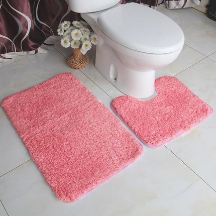 Set tappeti da bagno rosa 2 pezzi