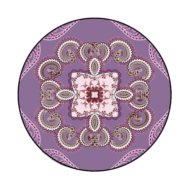 Grande tappeto rotondo color viola