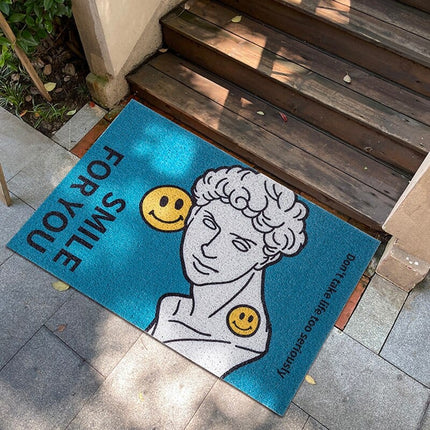 Zerbino design moderno statua smile