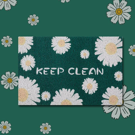Zerbino con margherite "Keep Clean"