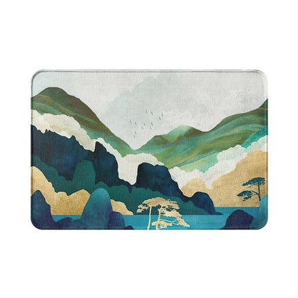 Zerbino moderno con paesaggio montagna