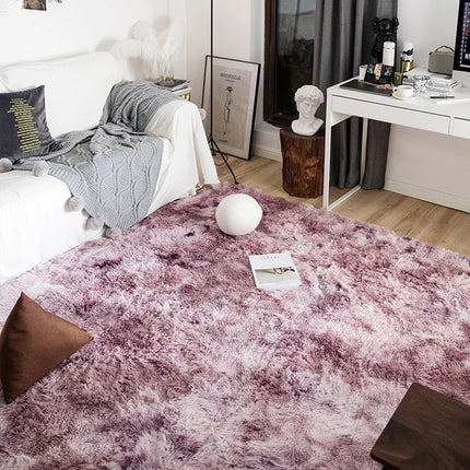 Tappeto shaggy viola a pelo lungo
