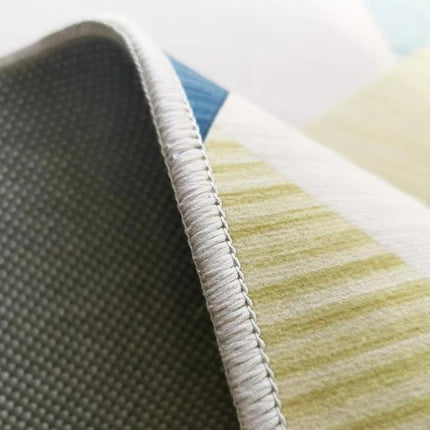 Tappeto geometrico design moderno blu grigio