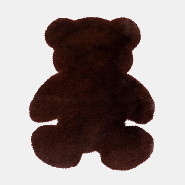 Tappeto marrone a forma di orso