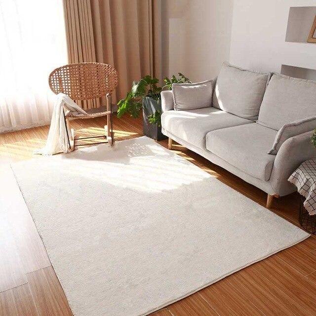 Tappeto Berbero Bianco Morbido Pelo Lungo
