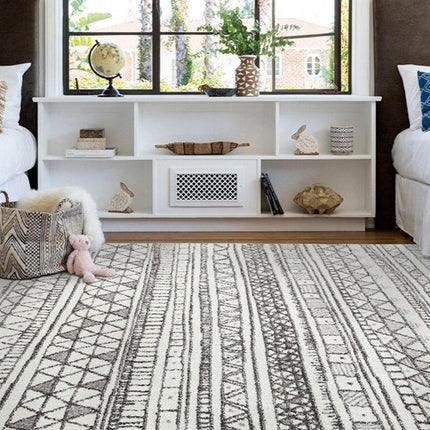 Tappeto Stile Berbero Crema e Grigio