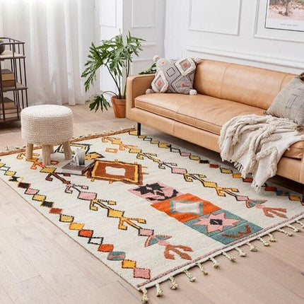 Tappeto berbero tradizionale in iuta naturale