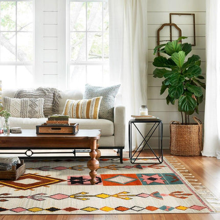 Tappeto berbero tradizionale in iuta naturale