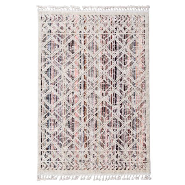 Tappeto Berbero di Lana Multicolore Etnico