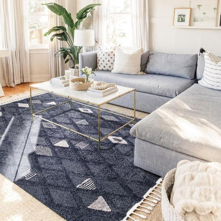 Tappeto Berbero in Lana Nero Intenso