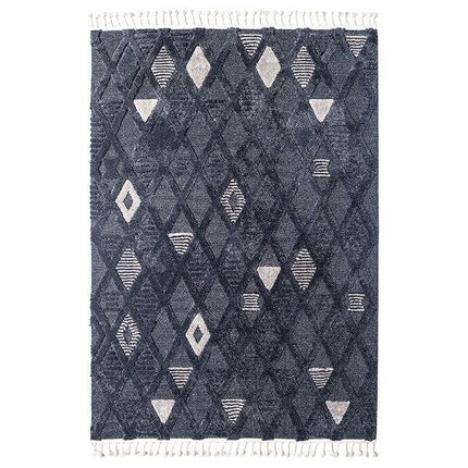 Tappeto Berbero in Lana Nero Intenso