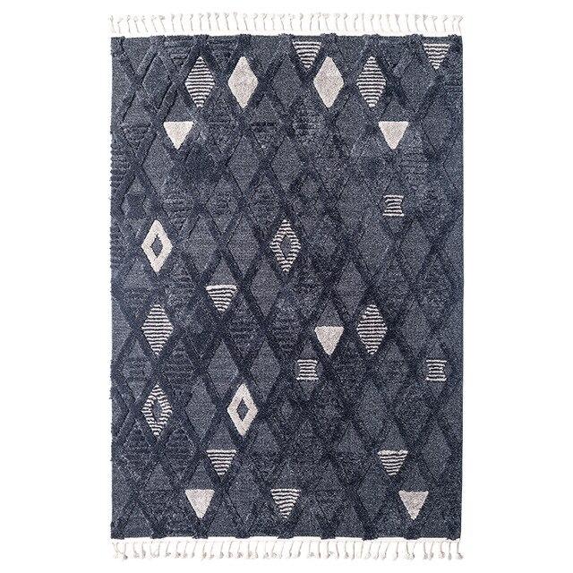 Tappeto Berbero in Lana Nero Intenso