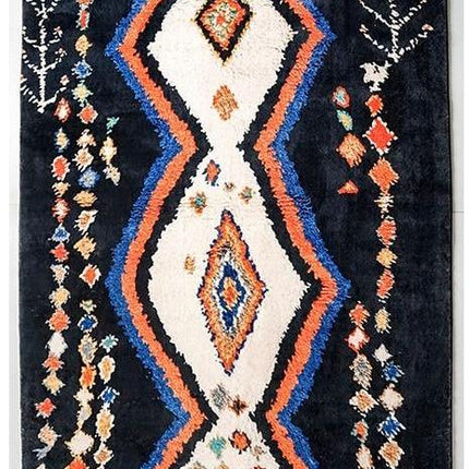 Tappeto Berbero in Lana Nero Bianco