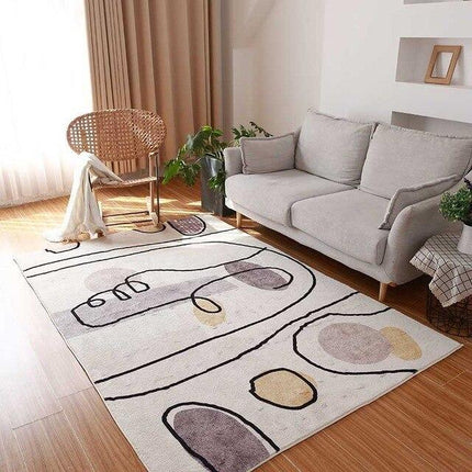 Tappeto Berbero Nero e Ecrù Astratto