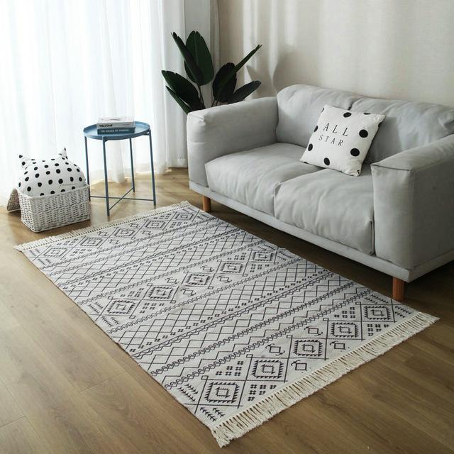 Tappeto bianco per salotto moderno