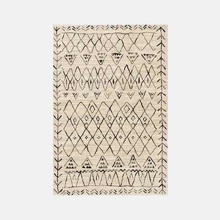 Tappeto beige stile etnico bohémien