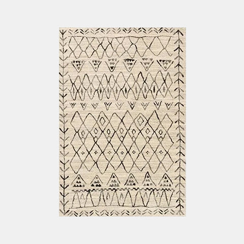 Tappeto beige stile etnico bohémien