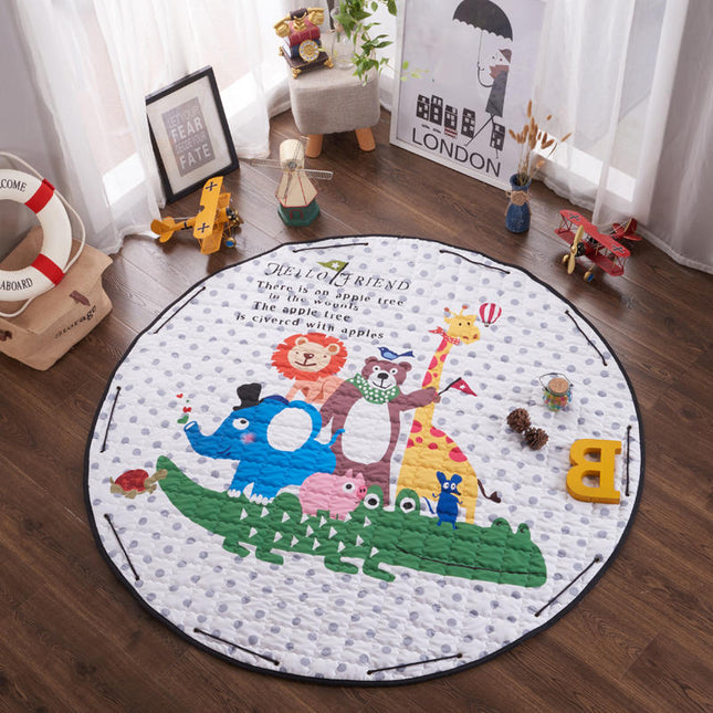 Tappeto rotondo animali per cameretta bambino