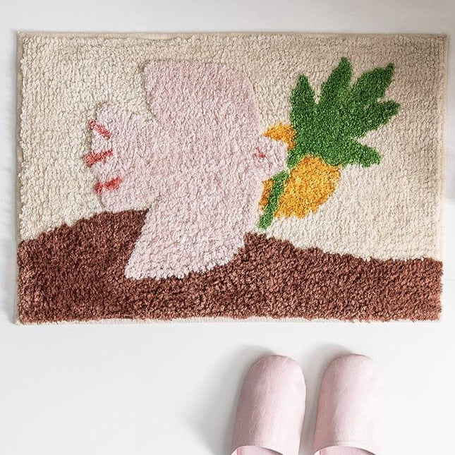 Tappetino bagno con disegno colomba