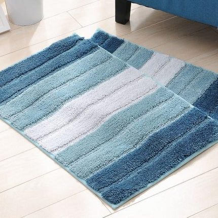 Tappetino da bagno righe bianche blu