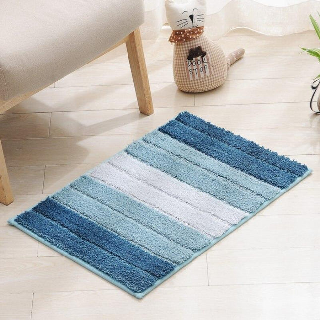 Tappetino da bagno righe bianche blu