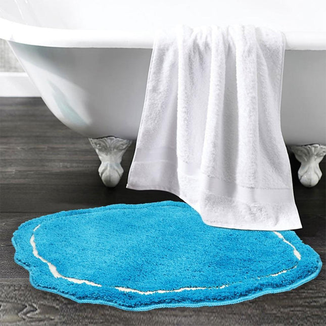 Tappetino da bagno azzurro forma originale