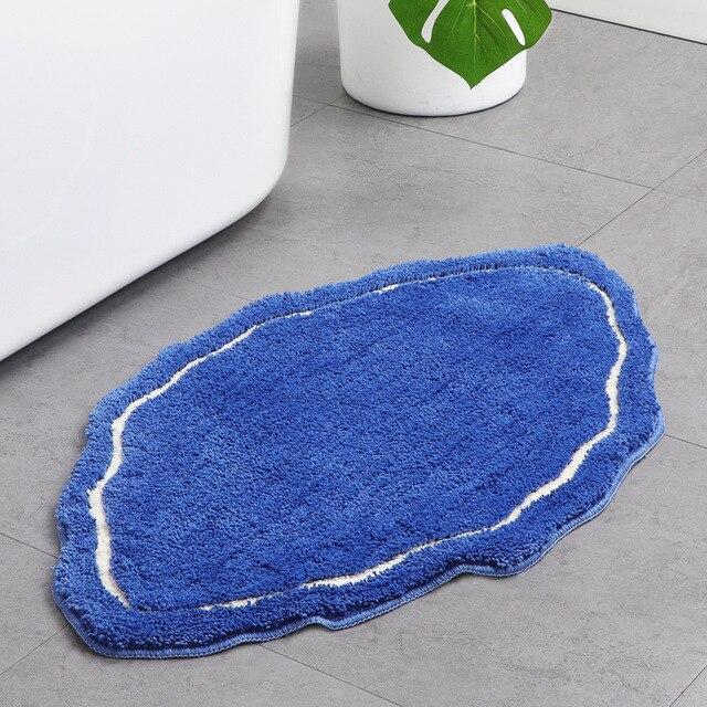 Tappeto bagno blu originale stile etnico