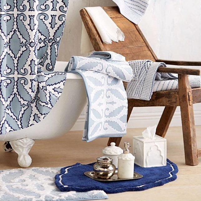 Tappeto bagno blu originale stile etnico