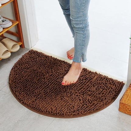 Tappeto bagno mezzaluna marrone antiscivolo