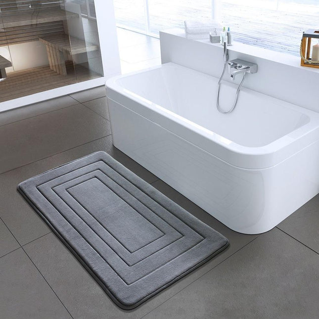 Tappetino da bagno grigio in diatomite