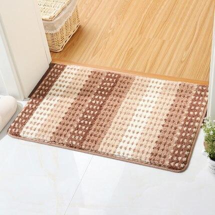 Tappeto bagno spesso marrone e beige