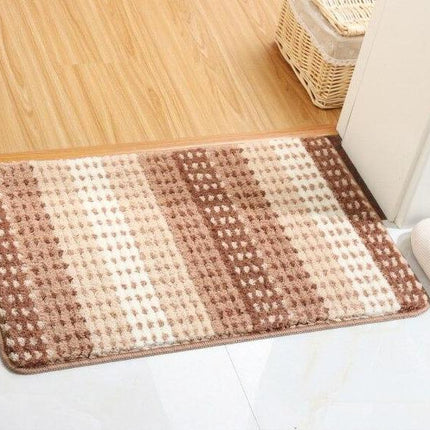 Tappeto bagno spesso marrone e beige