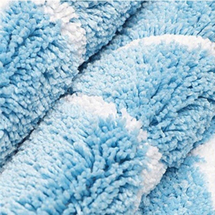 Tappetino da bagno blu a foglia