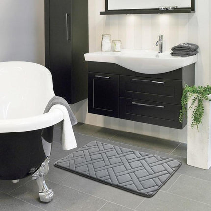 Tappeto da bagno moderno grigio perla