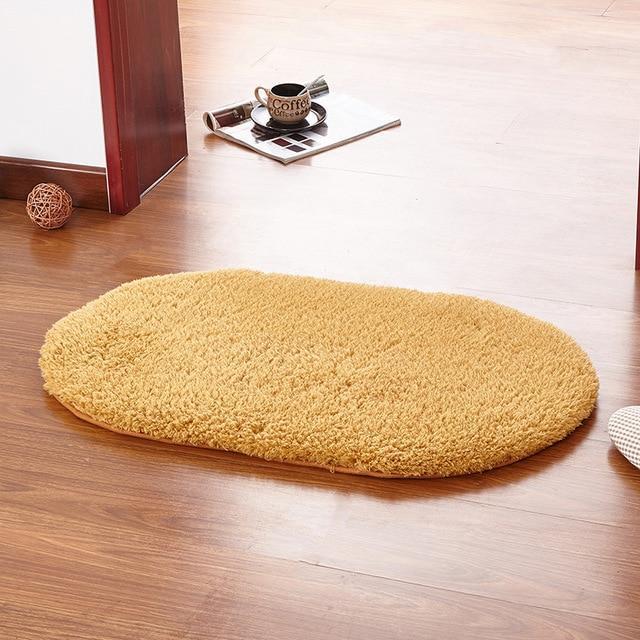 Tappeto da bagno ovale morbido arancione
