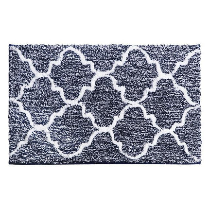 Tappetino bagno orientale blu e bianco
