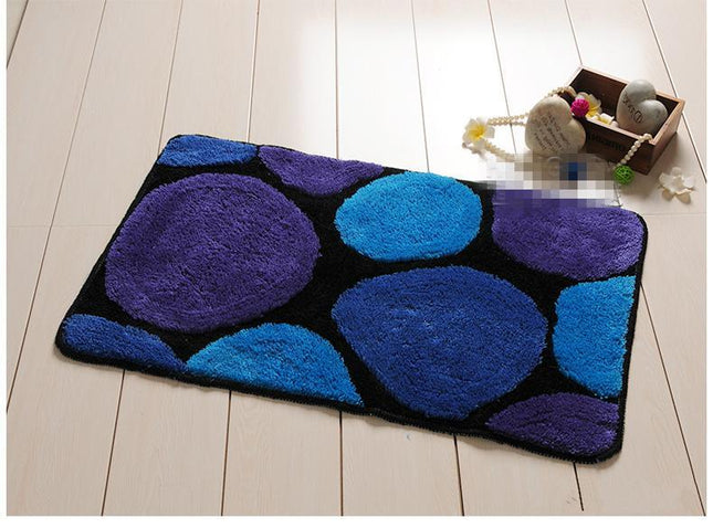 Tappetino bagno con ciottoli blu