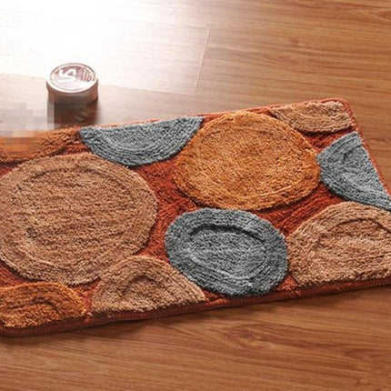 Tappetino bagno effetto sassi marrone