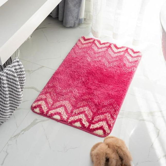 Tappetino bagno rosa originale design chevron