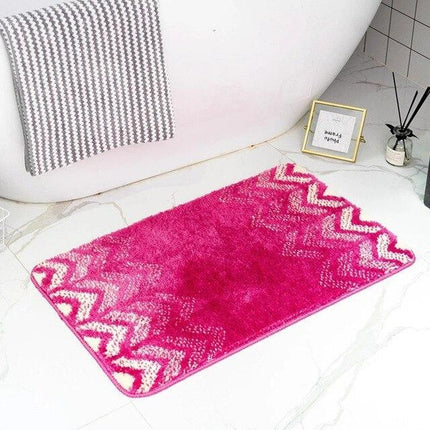 Tappetino bagno rosa originale design chevron