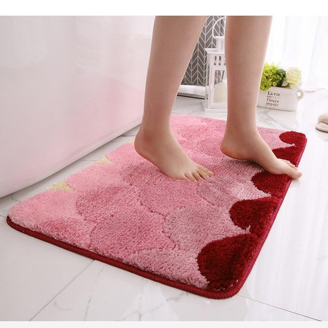 Morbido tappetino da bagno rosso rosa